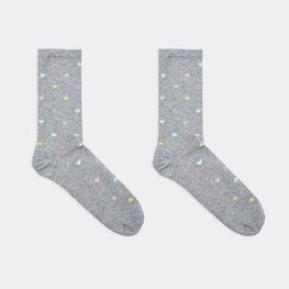 07842976-41 Хлопковые носки для девочки серые для девочки серый фото №2