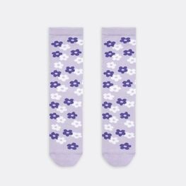 07842977-40 Хлопковые носки для девочки Цветочки для девочки сиреневый фото №3