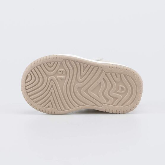 052165-12 Кожаные ботинки-кеды для девочки для девочки бежевый + розовый фото №3