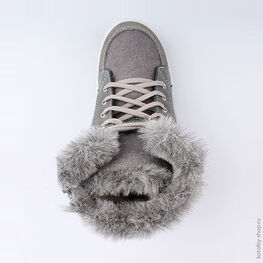 657002-42 Валенки для девочки серый фото №4
