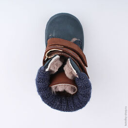 152185-54 Сапожки для мальчики син-кор фото №4