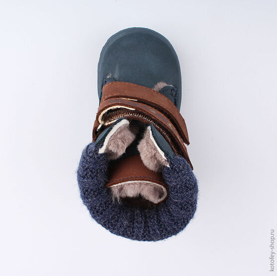 152185-54 Сапожки для мальчики син-кор фото №4