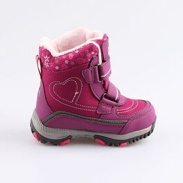 254952-41 Мембранные ботинки с LED-подсветкой для девочки бордовый фото №2