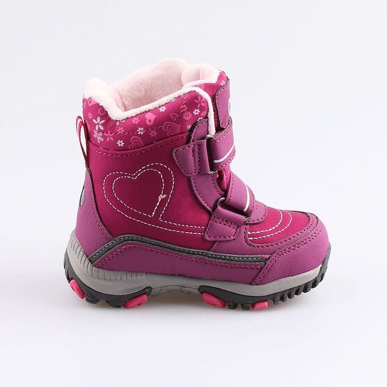 254952-41 Мембранные ботинки с LED-подсветкой для девочки бордовый фото №2