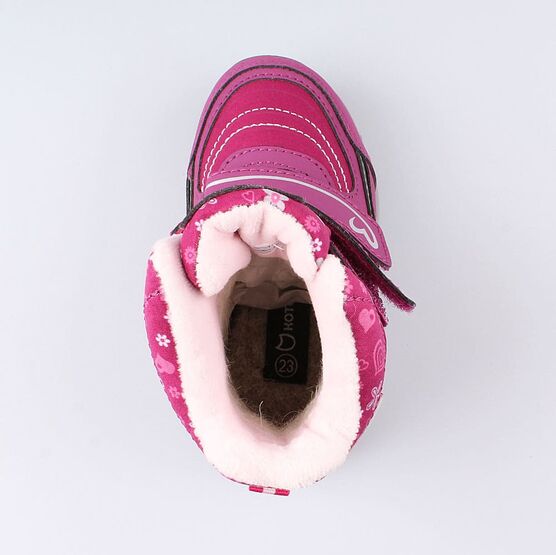 254952-41 Мембранные ботинки с LED-подсветкой для девочки бордовый фото №4