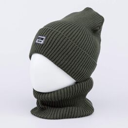 07711908-40 Шапка и снуд для мальчика хаки для мальчики хаки
