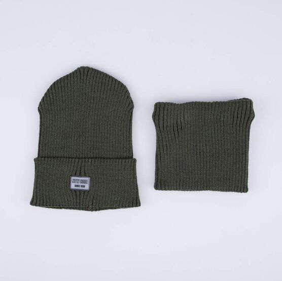 07711908-40 Шапка и снуд для мальчика хаки для мальчики хаки фото №2