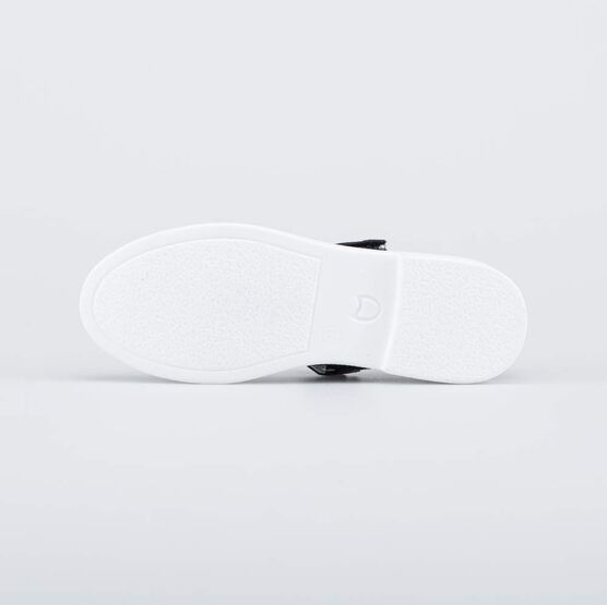 632352-22 Кожаные туфли для школы Сердечки для девочки черный фото №3