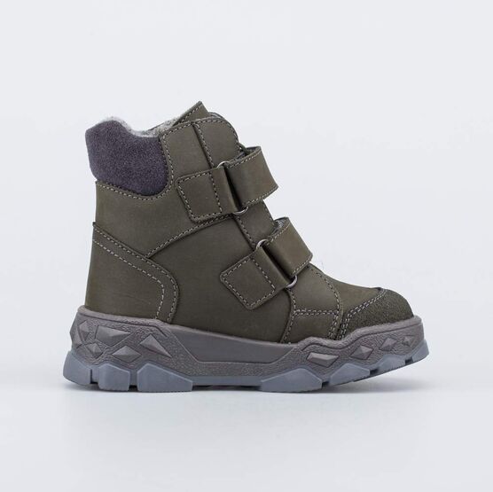 352374-45 Зимние ботинки на липучках для мальчика для мальчики оливковый фото №2
