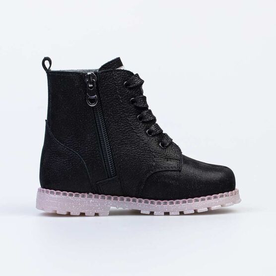 352326-31 Ботинки утепленные на весну/осень для девочки черный фото №2