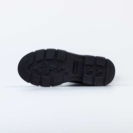 662151-33 Кожаные сапоги на молнии утепленные для девочки синий фото №3