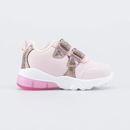 144231-71 Светящиеся кроссовки для девочки с LED и Softshell для девочки розовый фото №2