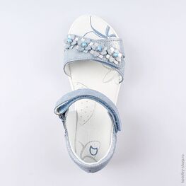 522132-22 Босоножки для девочки голубой фото №4