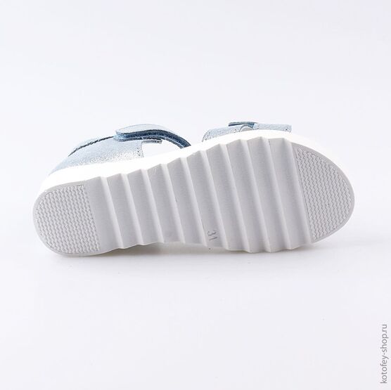 522132-22 Босоножки для девочки голубой фото №3