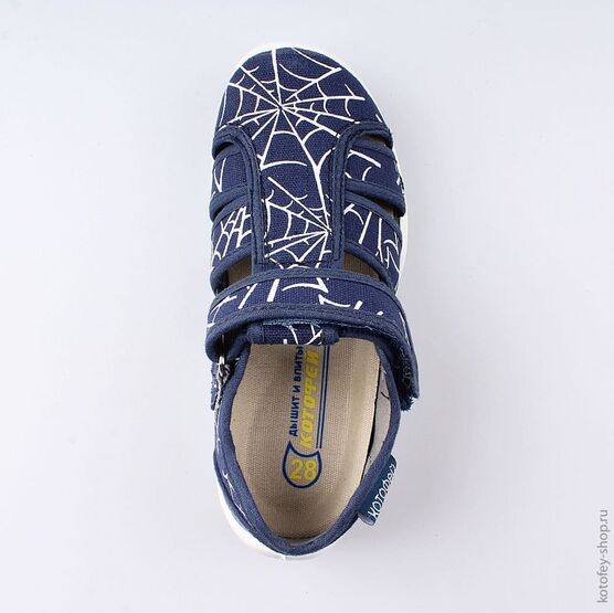 421048-11 Сандалии текстильные для мальчики светло-синий фото №4