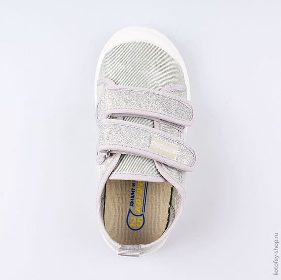 331125-12 Кеды для девочки серебрист. фото №4
