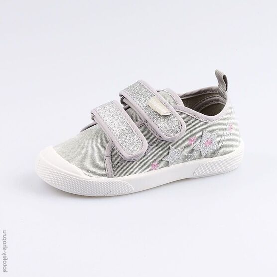 331125-12 Кеды для девочки серебрист.