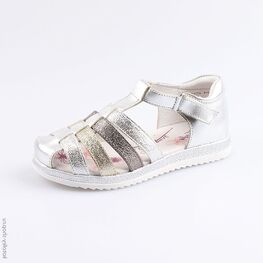 524053-22 Босоножки для девочки серебрист.
