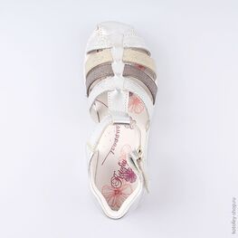 524053-22 Босоножки для девочки серебрист. фото №4