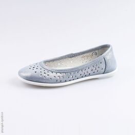 632172-29 Кожаные туфли-балетки для девочки для девочки голубой