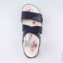 524055-23 Босоножки для девочки светло-синий фото №4