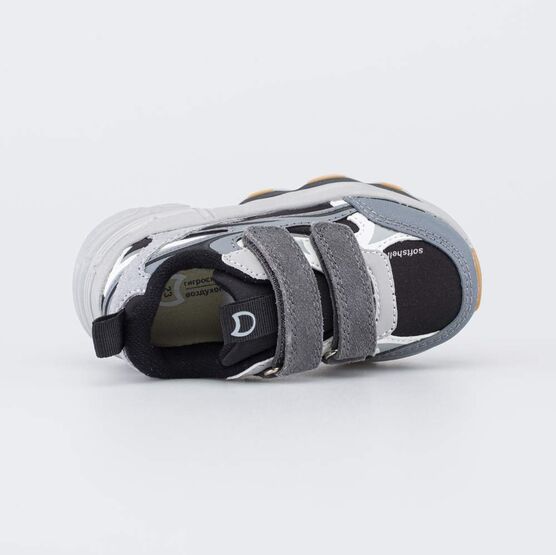 144281-12 Серые кроссовки с LED и Softshell для мальчики черный,серый фото №4