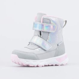 254823-41 Мембранные ботинки для девочки для девочки сер-срб