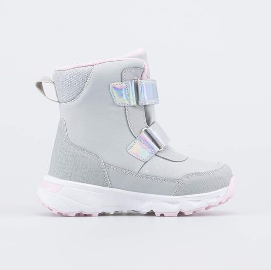 254823-41 Мембранные ботинки для девочки для девочки сер-срб фото №2