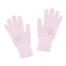 07822171-40 Перчатки для девочек однослойные розовые для девочки розовый