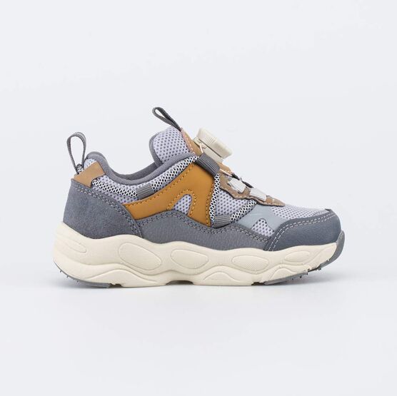 344568-13 Кроссовки с LED и системой быстрой шнуровки для мальчики серый,коричневый фото №2