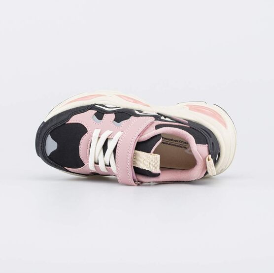 344571-12 Детские кроссовки с LED и Softshell для девочки черный,розовый фото №4