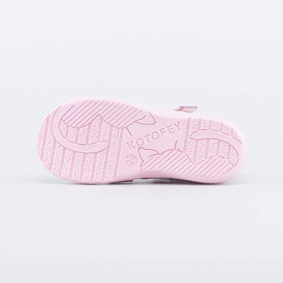 322057-27 Сандалии на липучках для девочки розовый фото №3