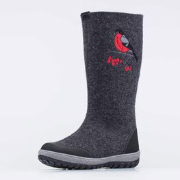 867094-04 Валенки на молнии Снегирь серый для девочки темно-серый