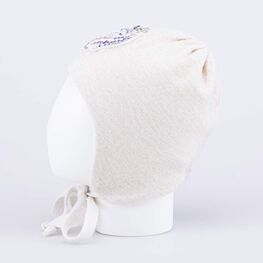 07811665-40 Шапка детская с завязками бежевый для девочки бежевый фото №2