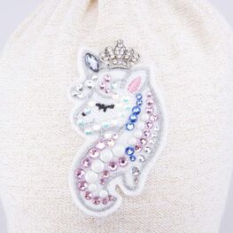 07811665-40 Шапка детская с завязками бежевый для девочки бежевый фото №3