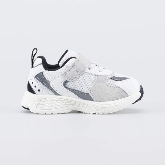 144298-11 Серые кроссовки для мальчика для мальчики белый + серый фото №2