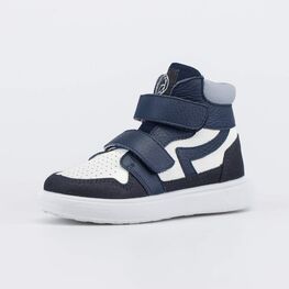 152383-26 Ботинки-кеды для мальчика для мальчики синий + белый