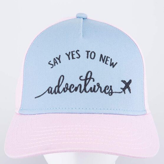 07809027-40 Кепка-бейсболка Приключения розовый-голубой для девочки розовый + голубой фото №3