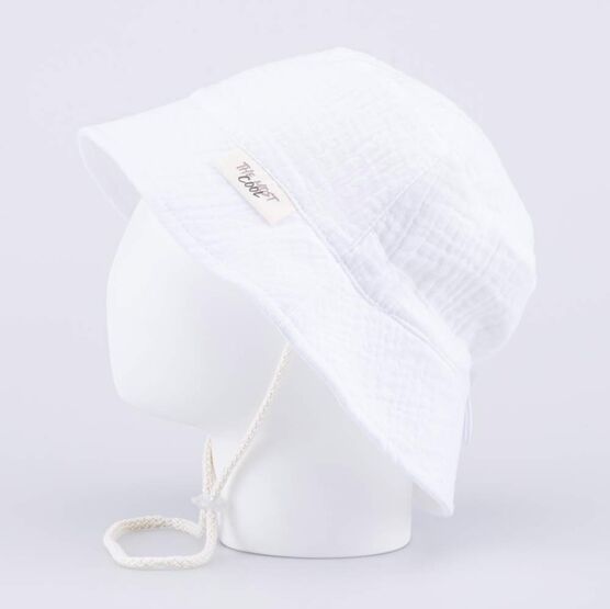 07811960-40 Панама из муслина белая для девочки белый фото №2