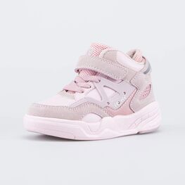 354068-32 Демисезонные ботинки-кроссовки на байке для девочки розовый