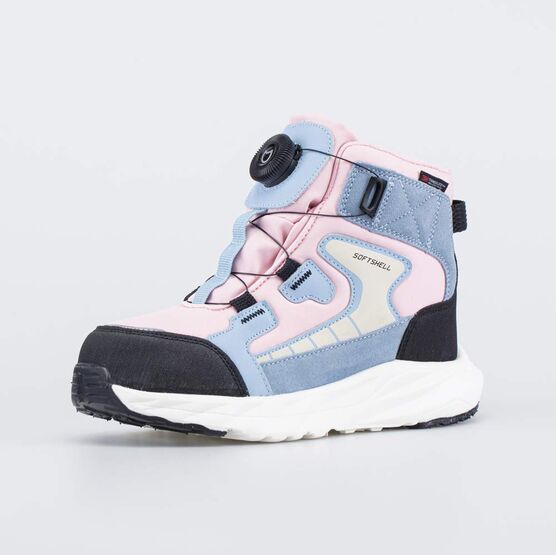 454075-84 Утепленные ботинки с SoftShell и Тинсулейт для девочки розовый + голубой