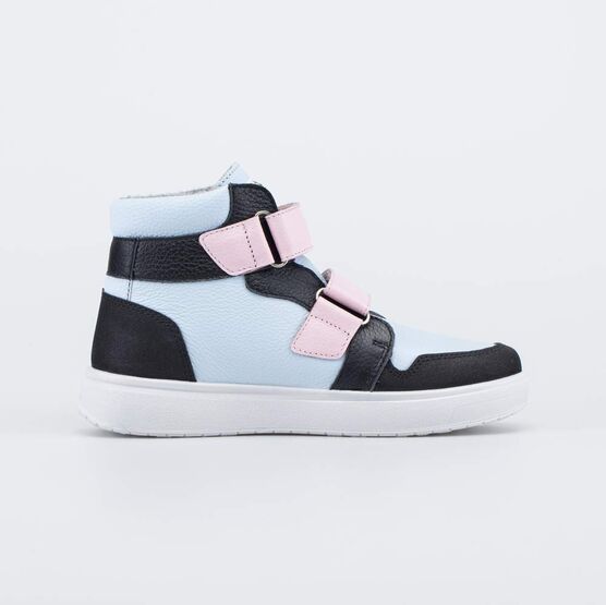 552342-31 Утепленные ботинки для девочки для девочки голубой + розовый фото №2