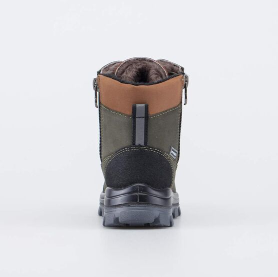 152378-52 Зимние ботинки на молнии для мальчика для мальчики оливковый фото №5