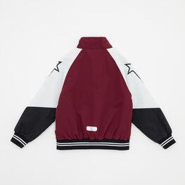 07857077-40 Куртка-бомбер для девочки для девочки бордовый + черный фото №2