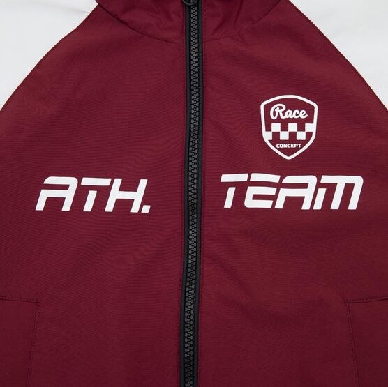 07857077-40 Куртка-бомбер для девочки для девочки бордовый + черный фото №4