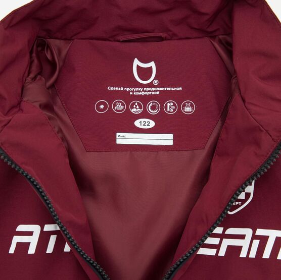 07857077-40 Куртка-бомбер для девочки для девочки бордовый + черный фото №5