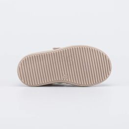 332166-21 Бежевые велюровые полуботинки-кеды для девочки бежевый фото №3