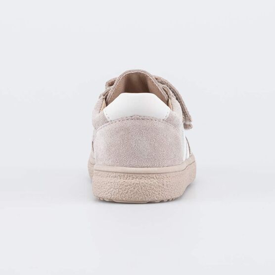 332166-21 Бежевые велюровые полуботинки-кеды для девочки бежевый фото №5