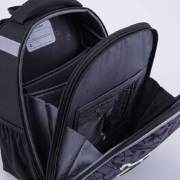 02704380-40 Рюкзак школьный Скейт (11+) КК для мальчики серый + зеленый фото №4