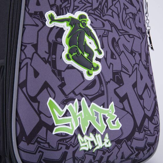 02704380-40 Рюкзак школьный Скейт (11+) КК для мальчики серый + зеленый фото №5